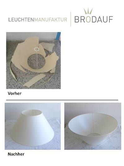 Lampenschirm neu beziehen | Leuchtenmanufaktur Brodauf